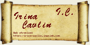 Irina Čavlin vizit kartica
